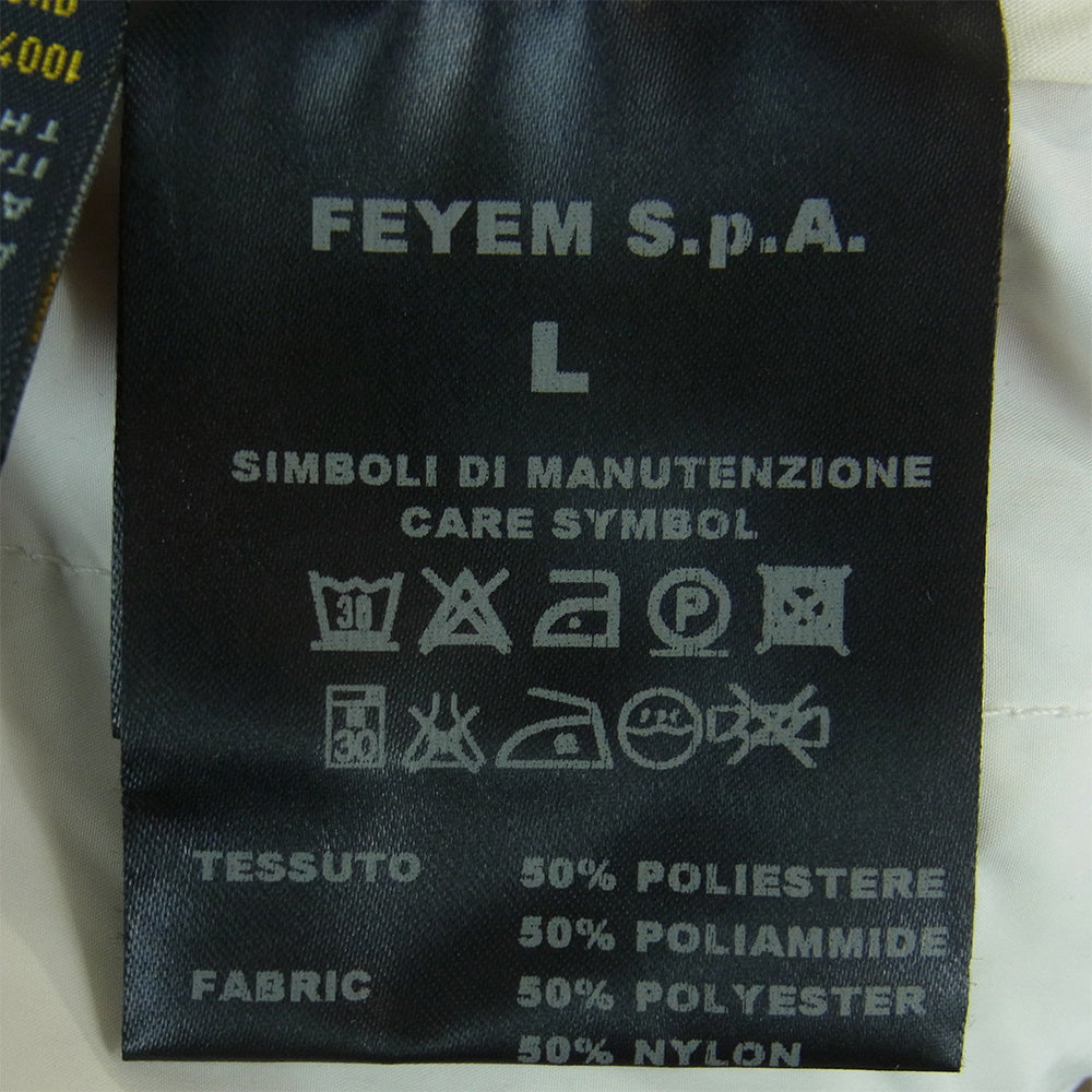 ムーレー FEYEM ジップアップ ポリエステル ナイロン ジャケット イタリア製 オフホワイト系 L【中古】