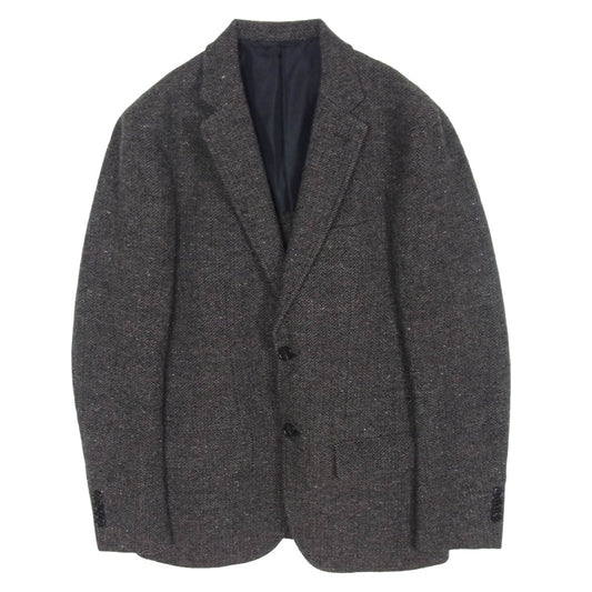 UNITED ARROWS ユナイテッドアローズ 1122-110-4447 ヘリンボーン ツイード 2B テーラード ジャケット ダークブラウン系 44【中古】