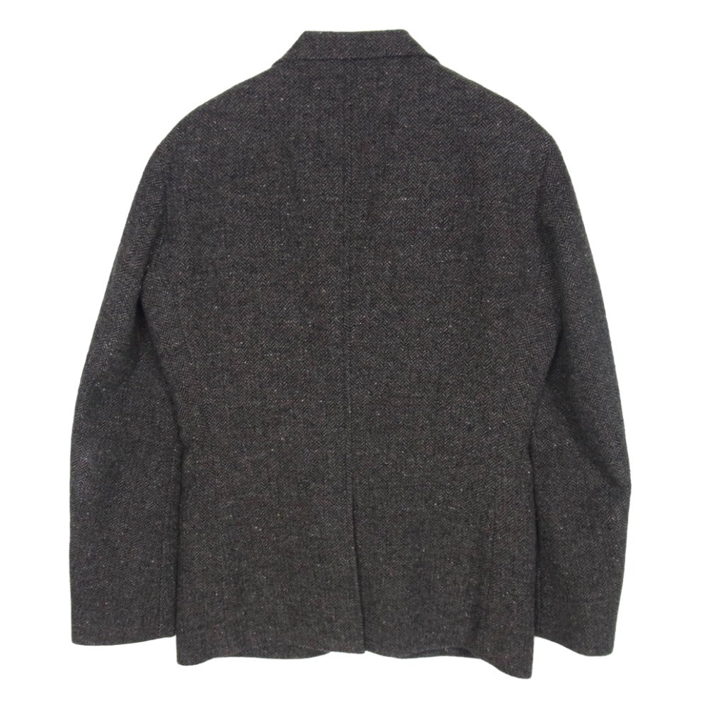 UNITED ARROWS ユナイテッドアローズ 1122-110-4447 ヘリンボーン ツイード 2B テーラード ジャケット ダークブラウン系 44【中古】