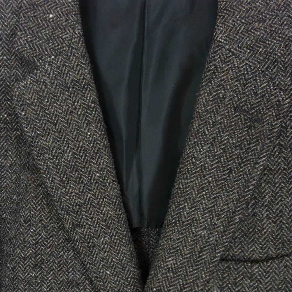 UNITED ARROWS ユナイテッドアローズ 1122-110-4447 ヘリンボーン ツイード 2B テーラード ジャケット ダークブラウン系 44【中古】