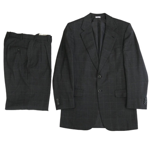 Brioni ブリオーニ TRAIANO トライアーノ テーラード ジャケット セットアップ スーツ グレー系 38【中古】