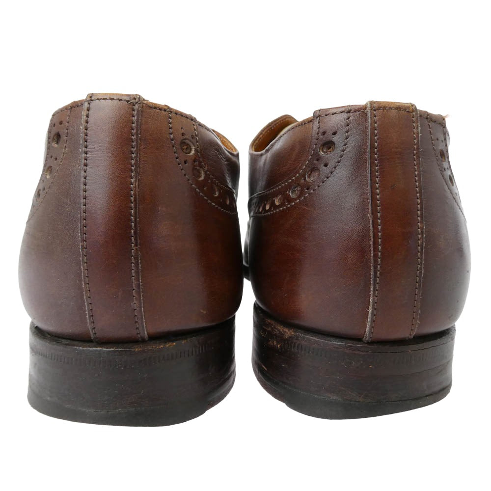 Brooks Brothers ブルックスブラザーズ DEVON イングランド製 ウィングチップ レザー シューズ ブラウン系 43【中古】