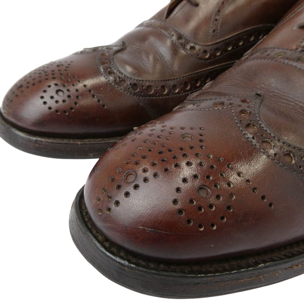 Brooks Brothers ブルックスブラザーズ DEVON イングランド製 ウィングチップ レザー シューズ ブラウン系 43【中古】