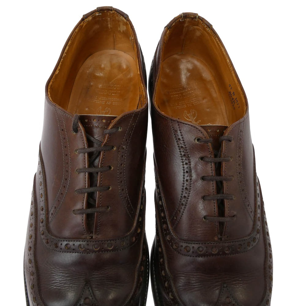 Brooks Brothers ブルックスブラザーズ DEVON イングランド製 ウィングチップ レザー シューズ ブラウン系 43【中古】