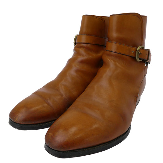 EDWARD GREEN エドワードグリーン 71432 レザー ベルト ジョッパー ブーツ ブラウン系 8.5【中古】