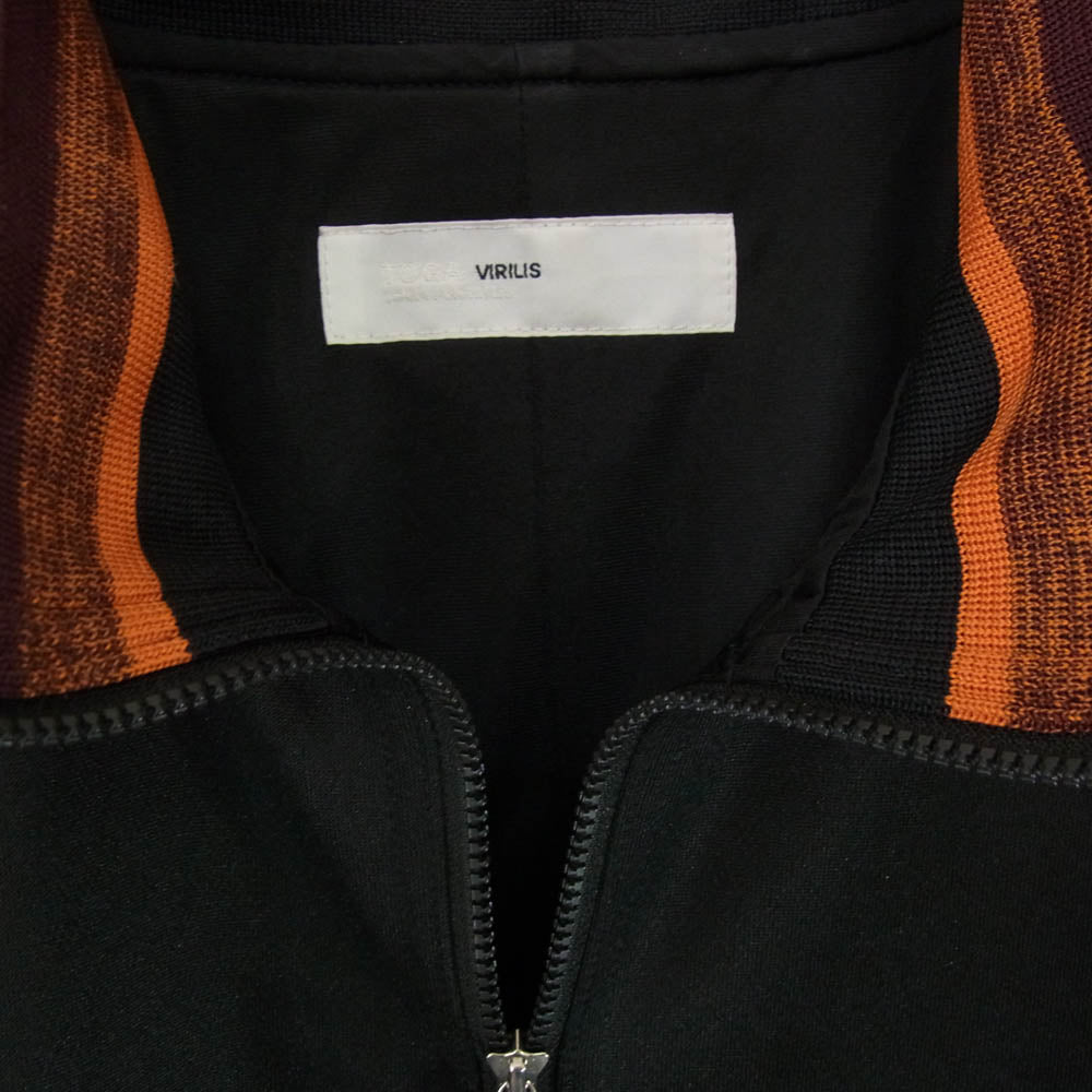 TOGA トーガ 24SS TV241-JC3227 TRACK JACKET ロゴ刺繍 トラック ジャケット ジャージ ブラック系 46【極上美品】【中古】