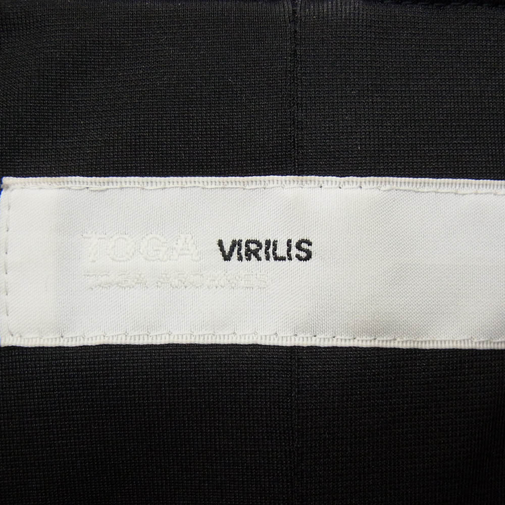TOGA トーガ 24SS TV241-JC3227 TRACK JACKET ロゴ刺繍 トラック ジャケット ジャージ ブラック系 46【極上美品】【中古】
