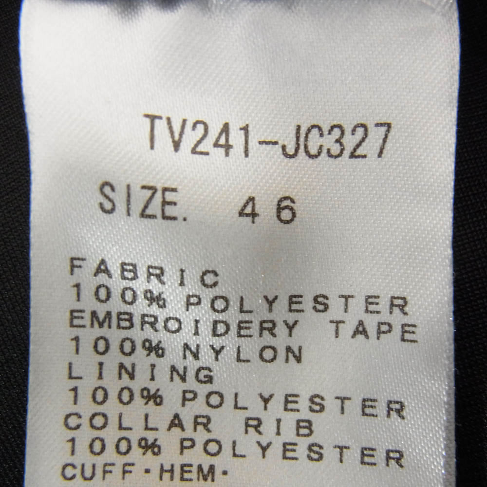 TOGA トーガ 24SS TV241-JC3227 TRACK JACKET ロゴ刺繍 トラック ジャケット ジャージ ブラック系 46【極上美品】【中古】