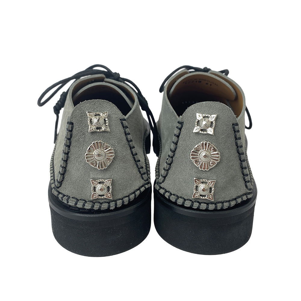 TOGA トーガ AJ1134 Grey Suede Oxfords グレー スエード オックスフォーズ ローカット シューズ グレー系 ブラック系 41【極上美品】【中古】