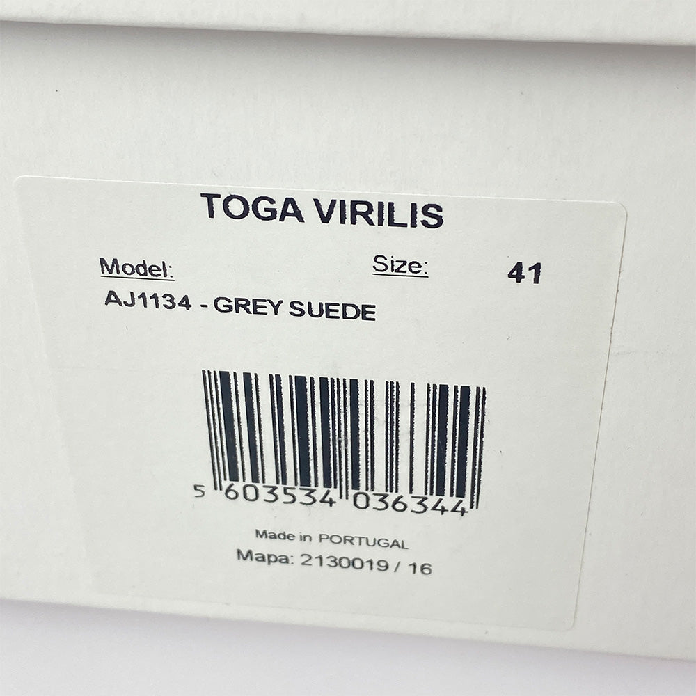 TOGA トーガ AJ1134 Grey Suede Oxfords グレー スエード オックスフォーズ ローカット シューズ グレー系 ブラック系 41【極上美品】【中古】