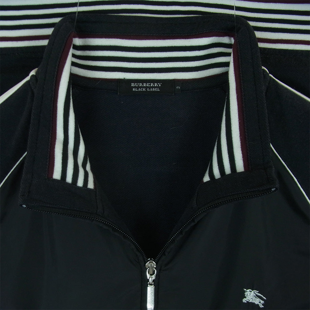 BURBERRY BLACK LABEL バーバリーブラックレーベル BMV26-410-09 ジップアップ トラック ジャケット ブルゾン ブラック系 3【中古】