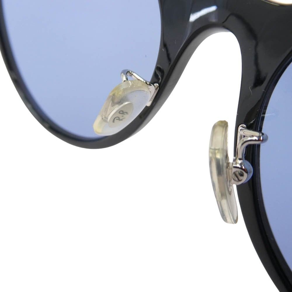 Ray-Ban レイバン RB4334D ローブリッジフィット カラーレンズ サングラス アイウェア メガネ 眼鏡 フレーム：ブラック系　レンズ：ブルー系 55□19-145【中古】