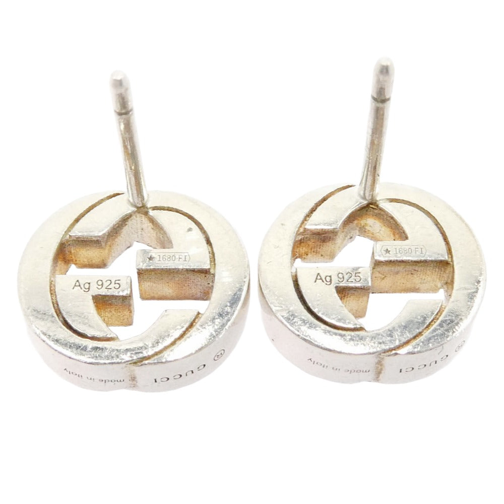 GUCCI グッチ インターロッキングG ロゴ ピアス シルバー系【中古