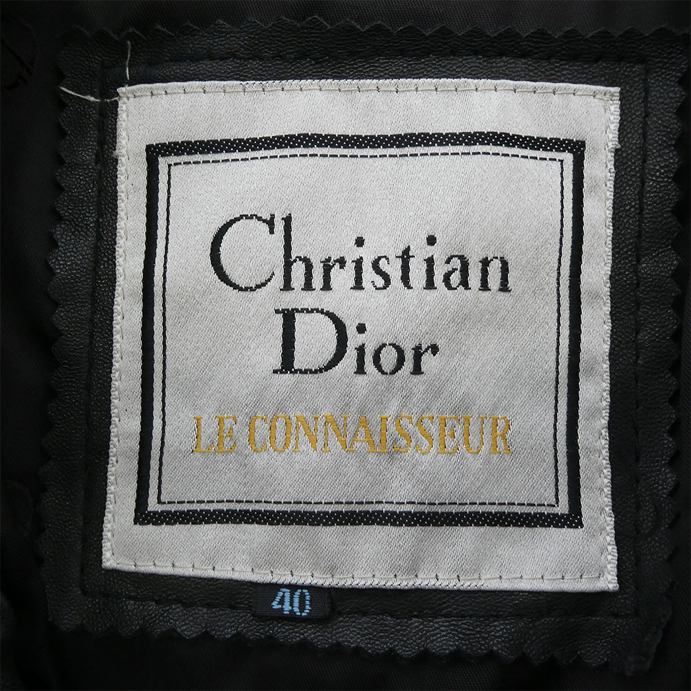 Christian Dior クリスチャンディオール christian dior le connaisseur レザージャケット ブラック系 40【中古】
