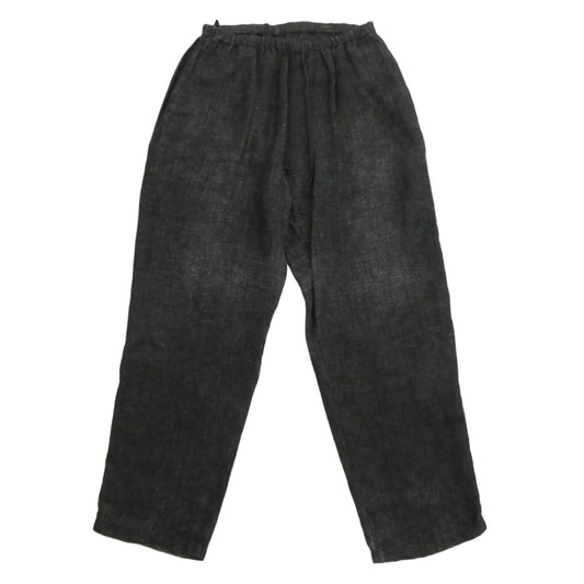 COMOLI コモリ 22SS V01-03010 リネン ドロー ストリング イージー パンツ ブラック系 2【中古】