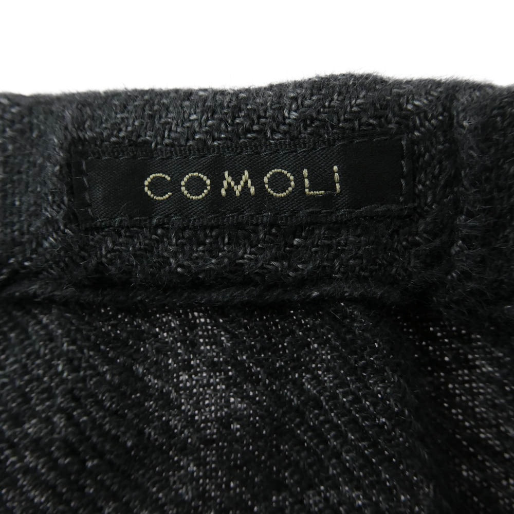 COMOLI コモリ 22SS V01-03010 リネン ドロー ストリング イージー パンツ ブラック系 2【中古】