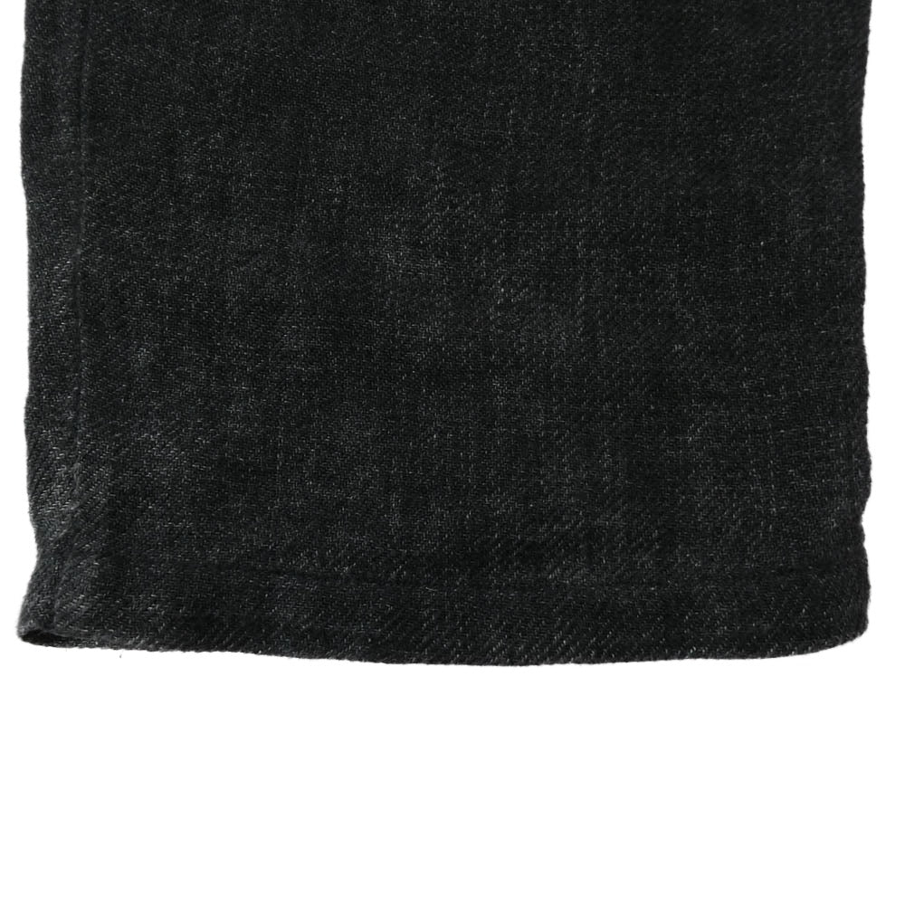 COMOLI コモリ 22SS V01-03010 リネン ドロー ストリング イージー パンツ ブラック系 2【中古】