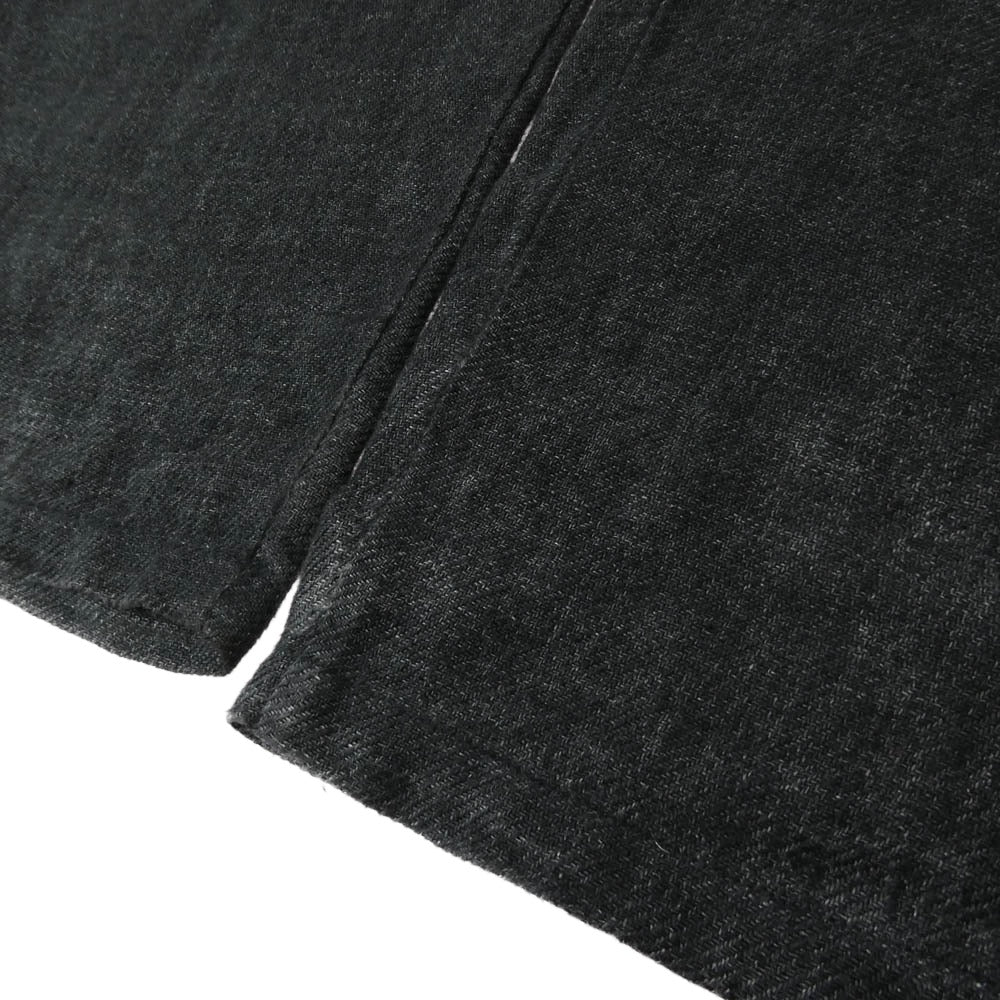 COMOLI コモリ 22SS V01-03010 リネン ドロー ストリング イージー パンツ ブラック系 2【中古】