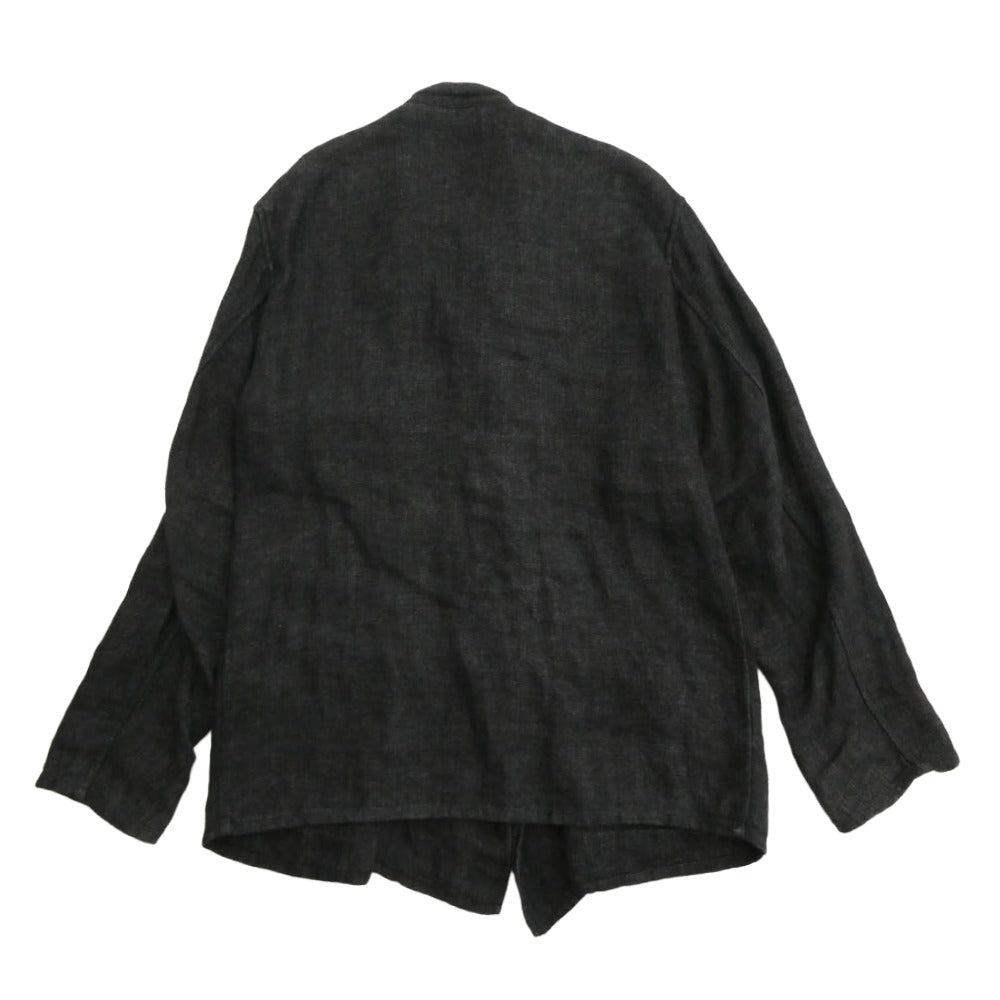 COMOLI コモリ 22SS V01-01010 リネン スタンドカラー ジャケット ブラック系 3【中古】