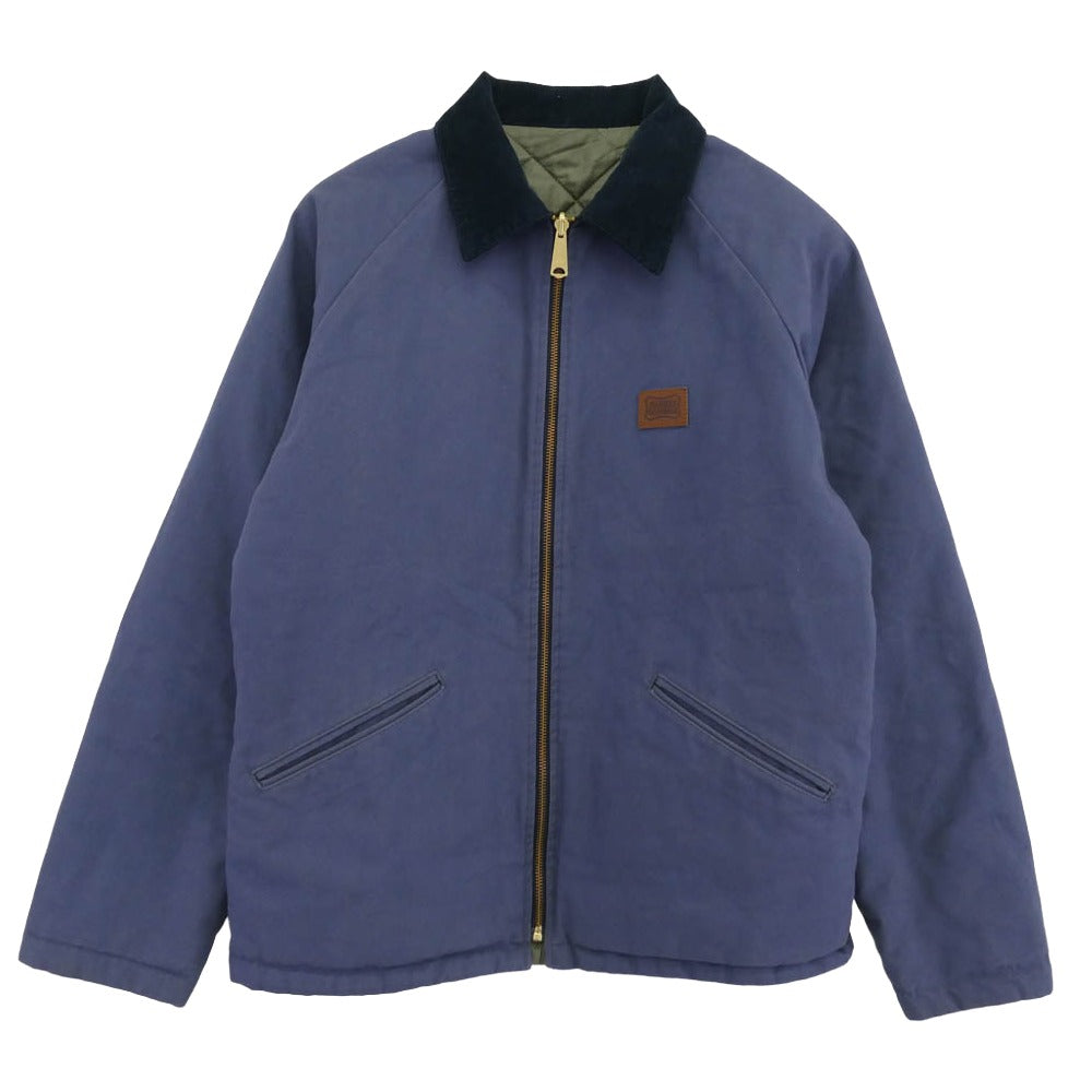 STANDARD CALIFORNIA スタンダードカリフォルニア Reversible Quilted Duck Work Jacket リバーシブル キルティング ダック キャンバス カバーオール ワーク ジャケット ネイビー系 カーキ系 M【中古】