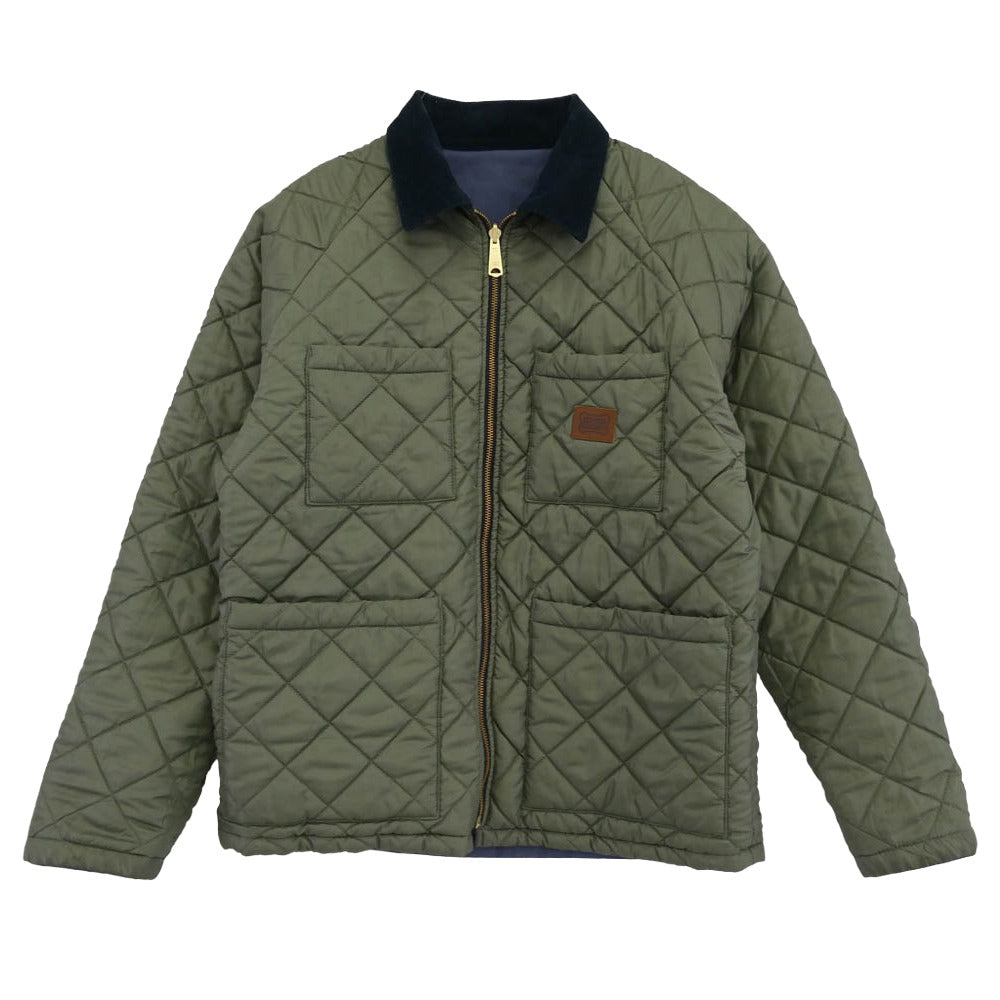 STANDARD CALIFORNIA スタンダードカリフォルニア Reversible Quilted Duck Work Jacket リバーシブル キルティング ダック キャンバス カバーオール ワーク ジャケット ネイビー系 カーキ系 M【中古】