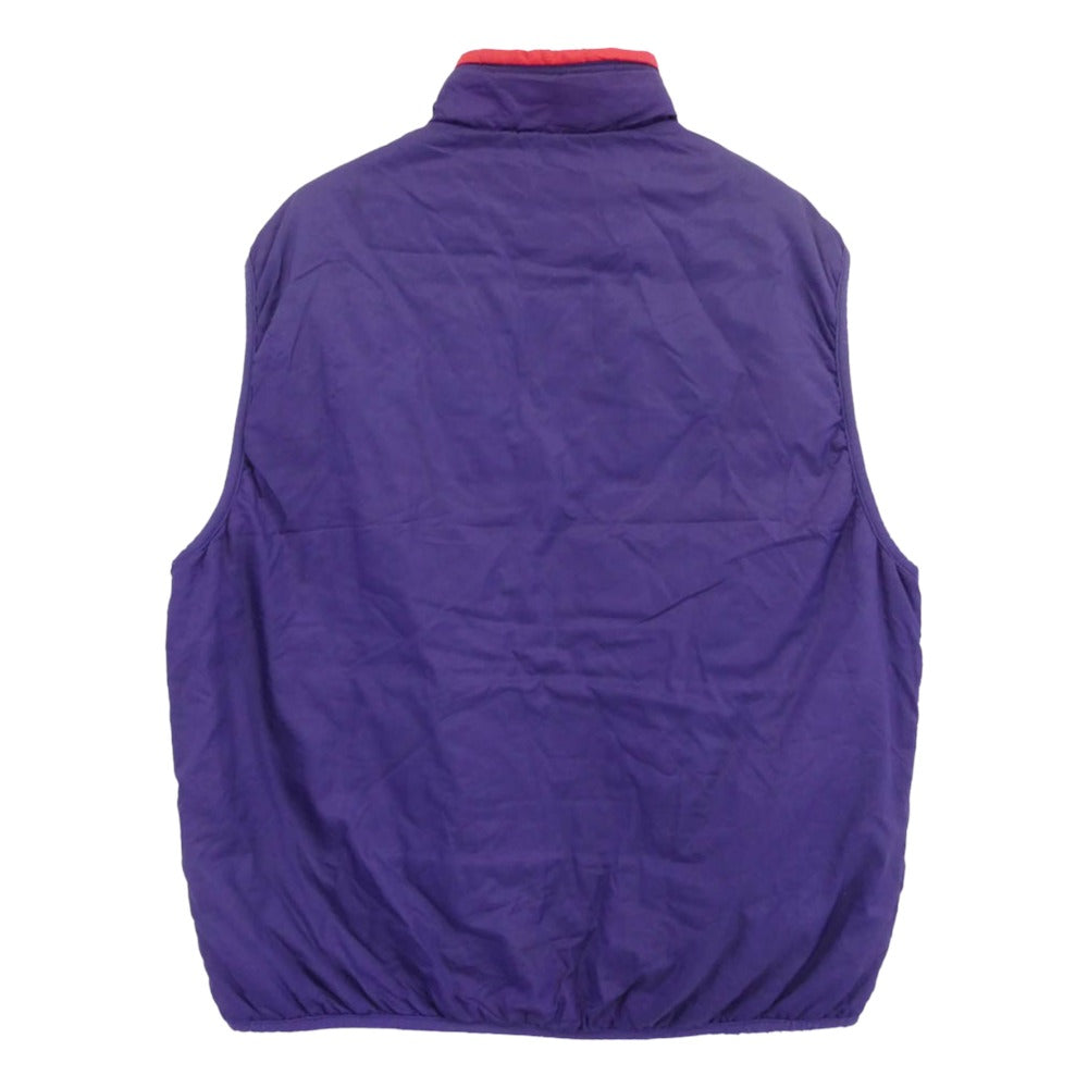 patagonia パタゴニア 98AW 84018 90S USA製 PUFFBALL VEST パフボール ベスト ハーフジップ 中綿 ベスト リップストップ パープル系 レッド系 M【中古】