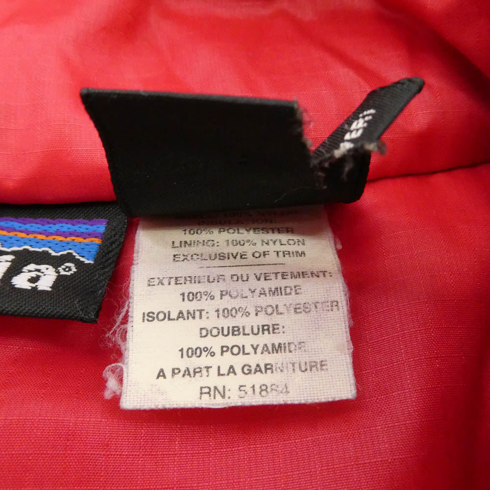 patagonia パタゴニア 98AW 84018 90S USA製 PUFFBALL VEST パフボール ベスト ハーフジップ 中綿 ベスト リップストップ パープル系 レッド系 M【中古】