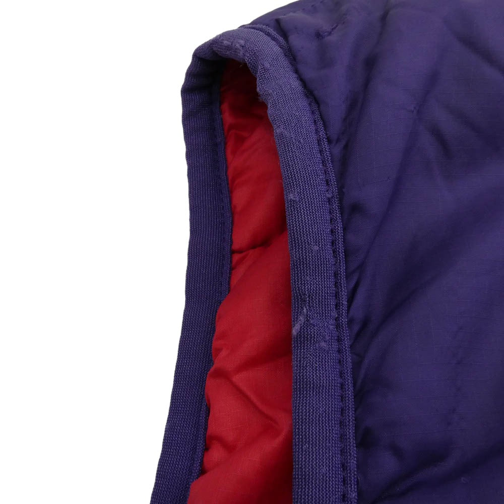 patagonia パタゴニア 98AW 84018 90S USA製 PUFFBALL VEST パフボール ベスト ハーフジップ 中綿 ベスト リップストップ パープル系 レッド系 M【中古】