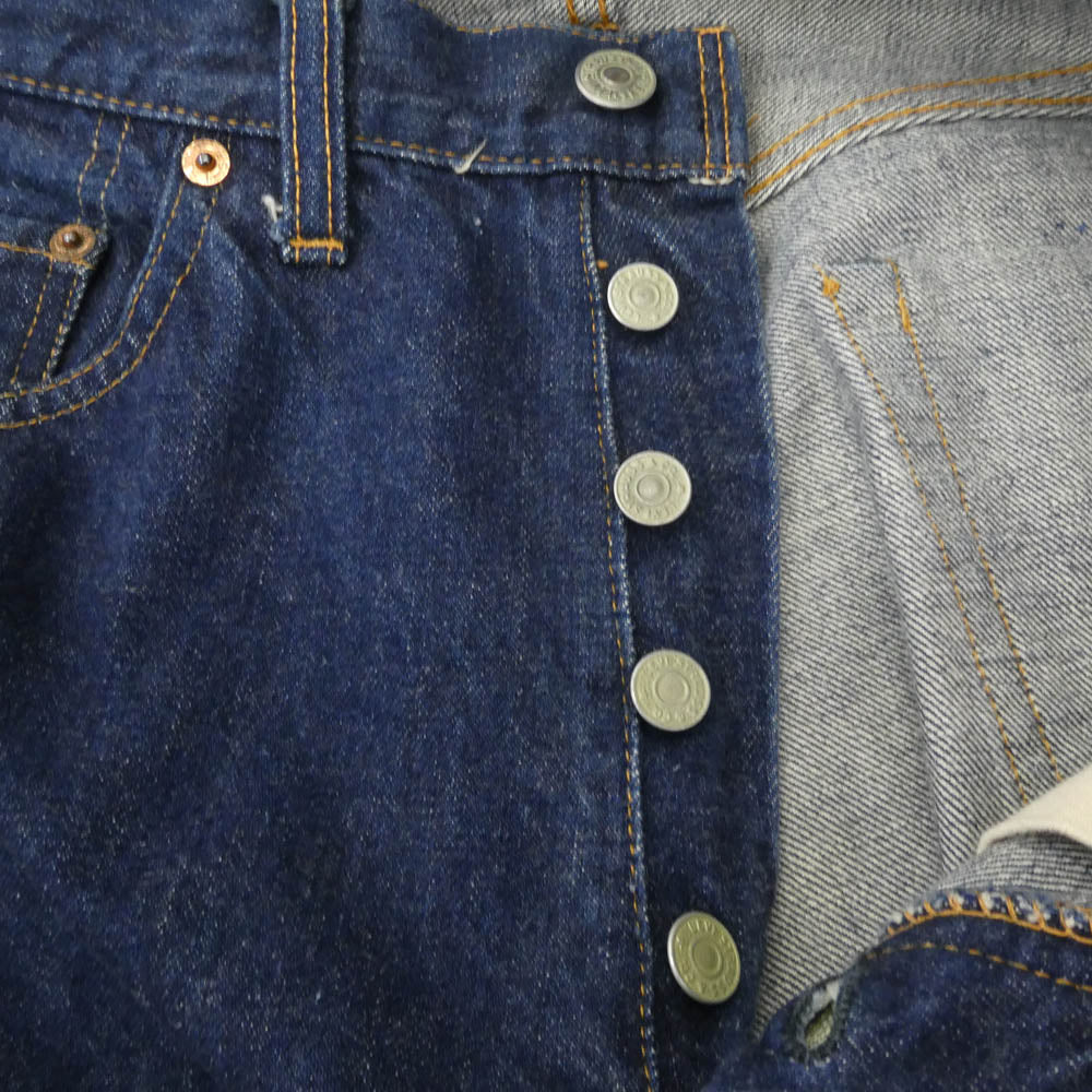 Levi's リーバイス 70s ヴィンテージ 濃紺 501 66前期 BIGE ビッグE 両面不均等V ボタン裏刻印2 デニム パンツ ジーンズ W34 L32 インディゴブルー系 W34/L32【美品】【中古】