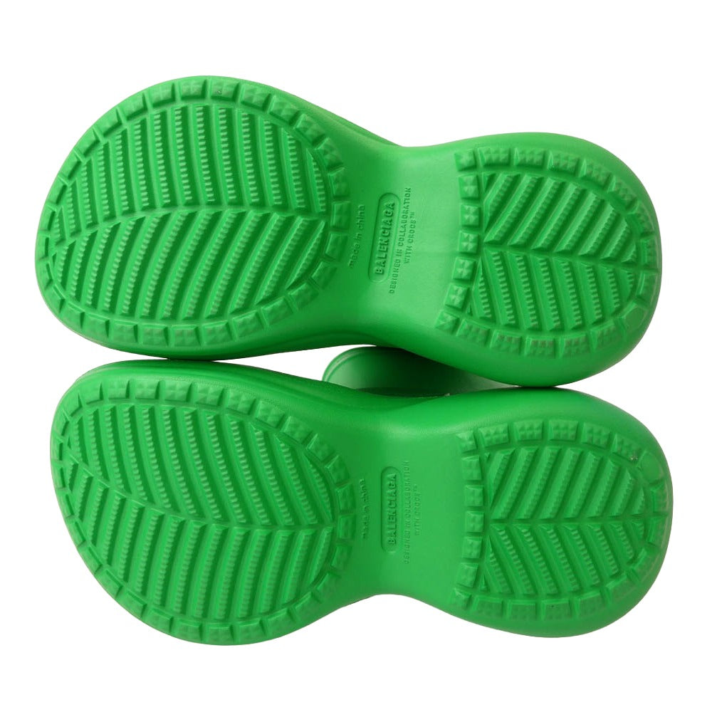 BALENCIAGA バレンシアガ 411457 Crocs Boot Green クロックス ラバー