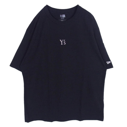 Y's Yohji Yamamoto ワイズ ヨウジヤマモト YL-T81-950 New Era S/S COTTON TEE ニューエラ ロゴプリント クルーネック 半袖 カットソー Tシャツ ブラック系 5【極上美品】【中古】