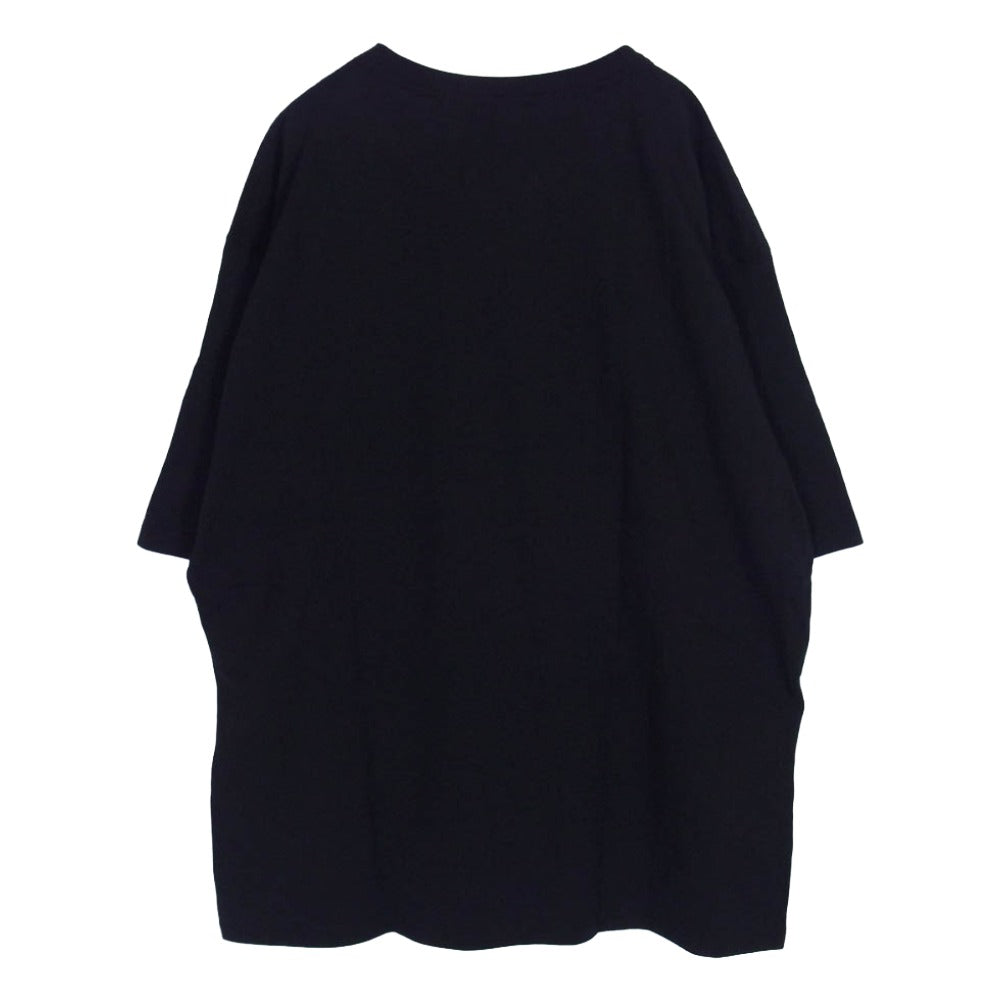 Y's Yohji Yamamoto ワイズ ヨウジヤマモト YL-T81-950 New Era S/S COTTON TEE ニューエラ ロゴプリント クルーネック 半袖 カットソー Tシャツ ブラック系 5【極上美品】【中古】