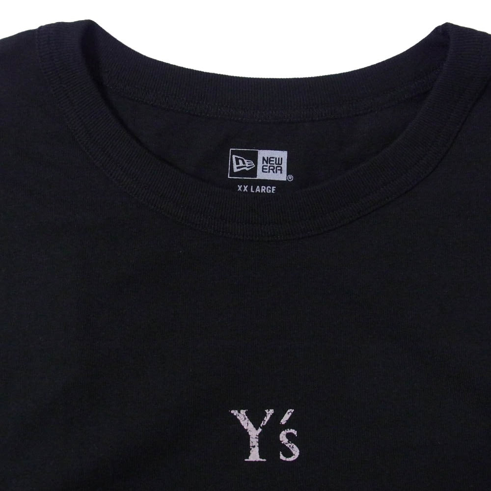 Y's Yohji Yamamoto ワイズ ヨウジヤマモト YL-T81-950 New Era S/S COTTON TEE ニューエラ ロゴプリント クルーネック 半袖 カットソー Tシャツ ブラック系 5【極上美品】【中古】