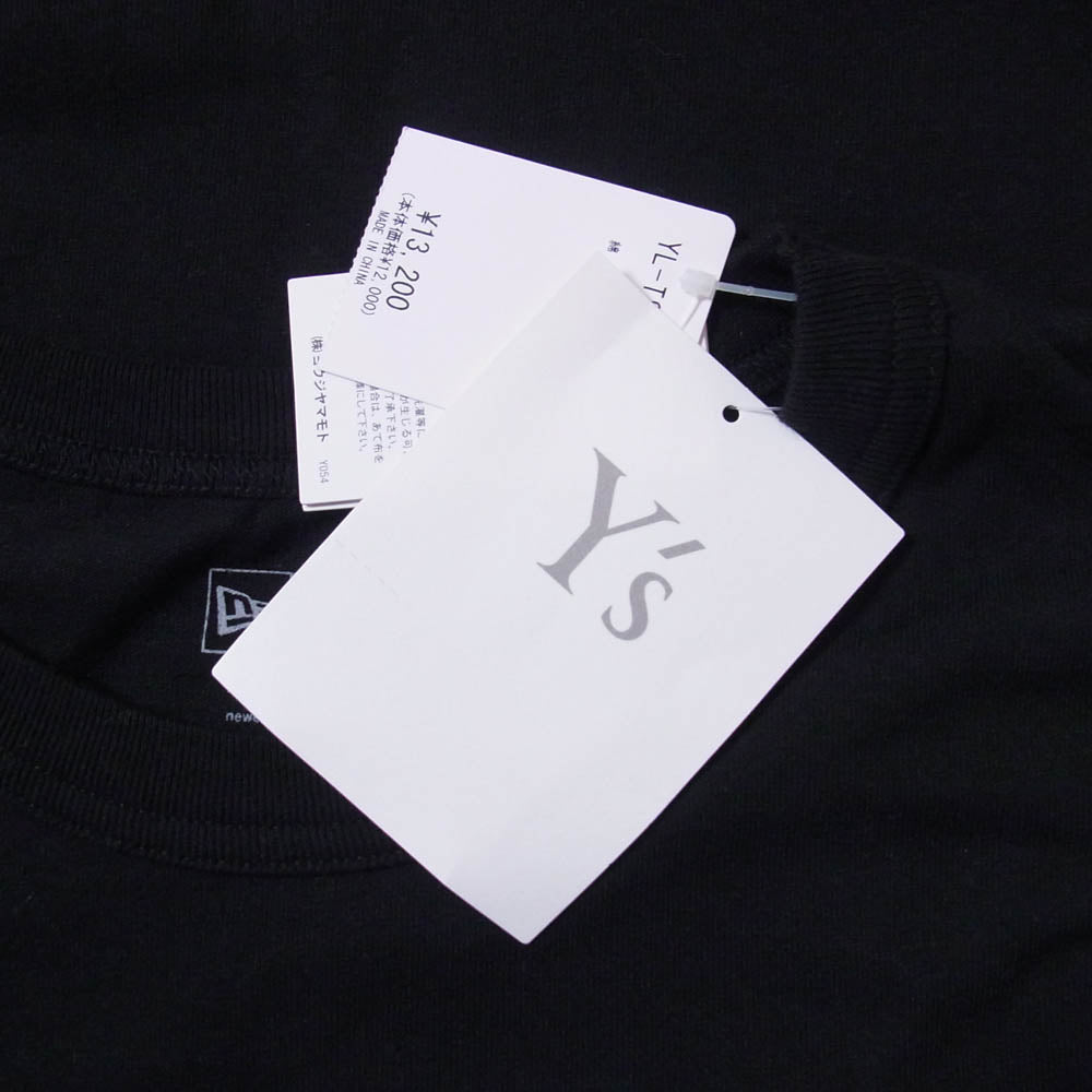 Y's Yohji Yamamoto ワイズ ヨウジヤマモト YL-T81-950 New Era S/S COTTON TEE ニューエラ ロゴプリント クルーネック 半袖 カットソー Tシャツ ブラック系 5【極上美品】【中古】