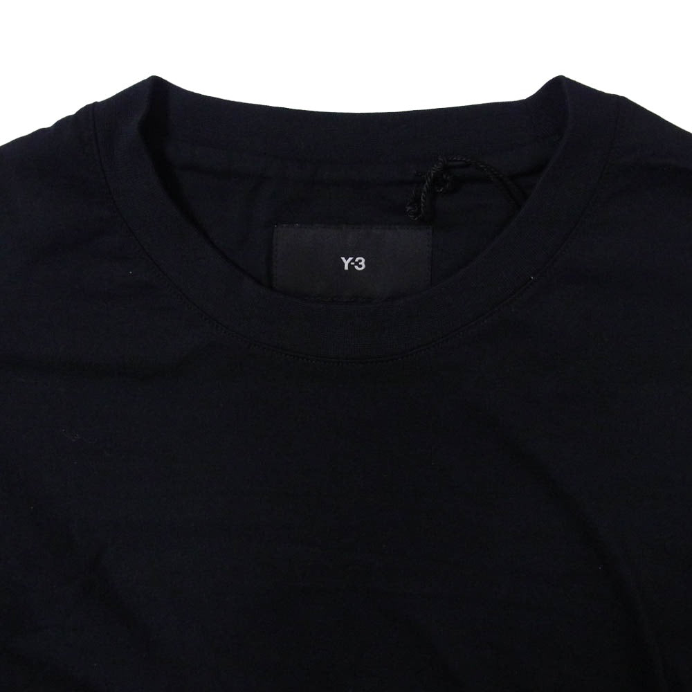 Y-3 Yohji Yamamoto ワイスリー ヨウジヤマモト IZ3122 GFX LS TEE グラフィック ロゴプリント ロングスリーブ 長袖 Tシャツ カットソー ブラック系 L【極上美品】【中古】
