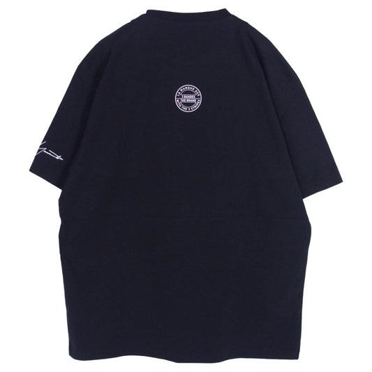 Y-3 Yohji Yamamoto ワイスリー ヨウジヤマモト 25AW JW6999 LOGO TEE Wネーム ロゴプリント クルーネック 半袖 Tシャツ カットソー ブラック系 L【極上美品】【中古】