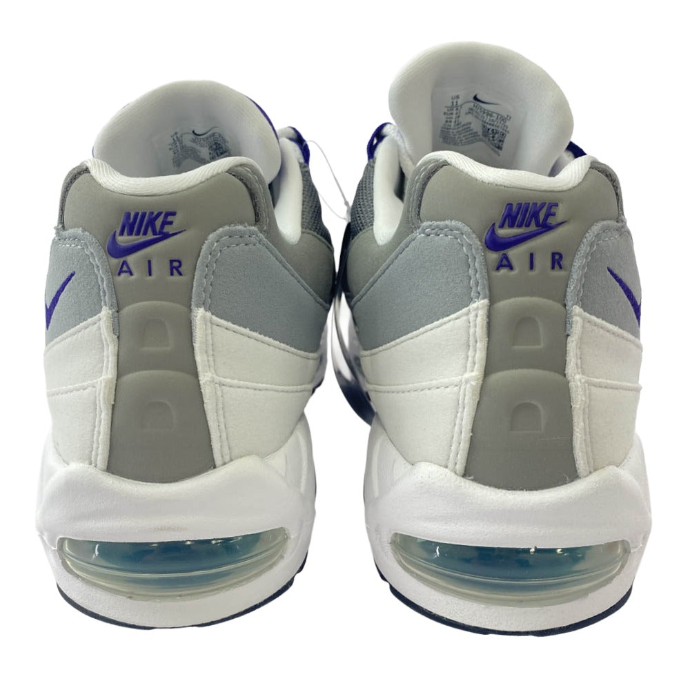 NIKE ナイキ HJ5996-100 WMNS AIR MAX 95 BIG BUBBLE WHITE COURT PURPLE エアマックス ビッグバブル コートパープル スニーカー グレー系 パープル系 28cm【極上美品】【中古】
