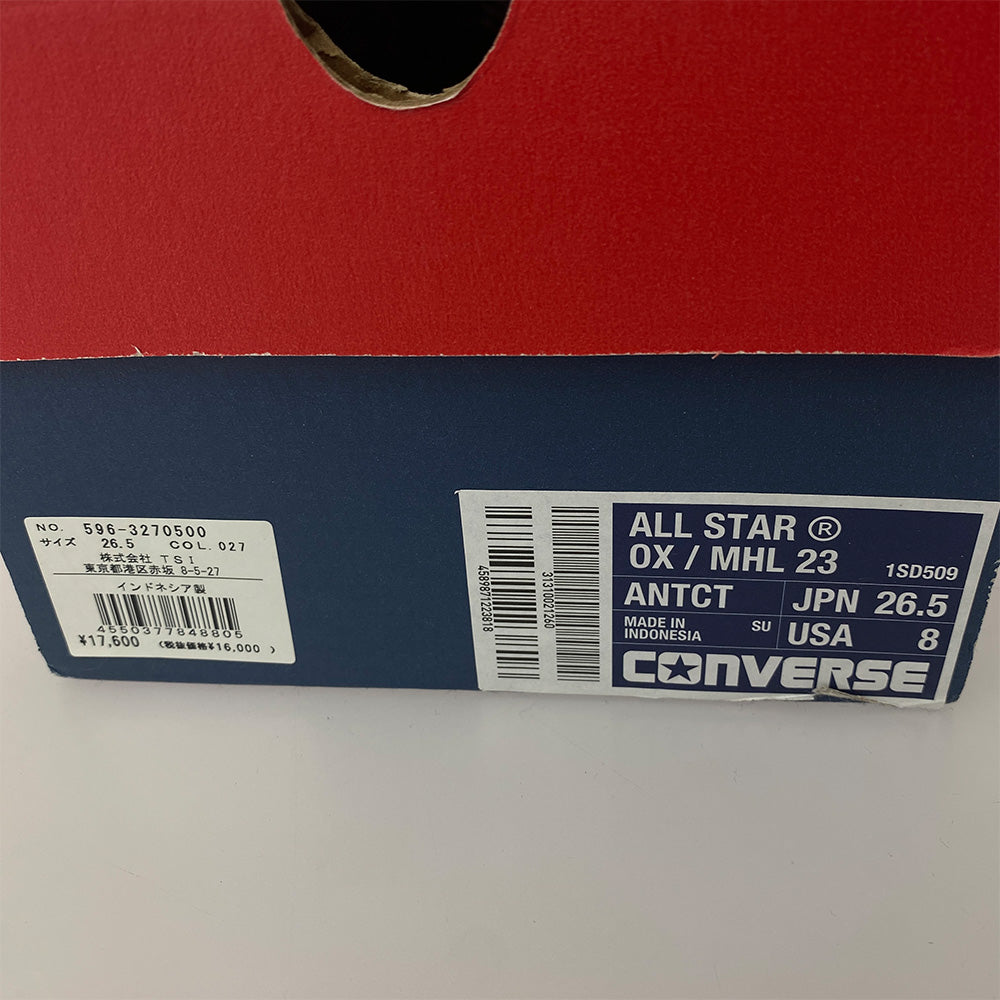CONVERSE コンバース 1SD509 × MHL. エムエイチエル ALL STAR オールスター ローカット スニーカー ブラック系 26.5cm【中古】