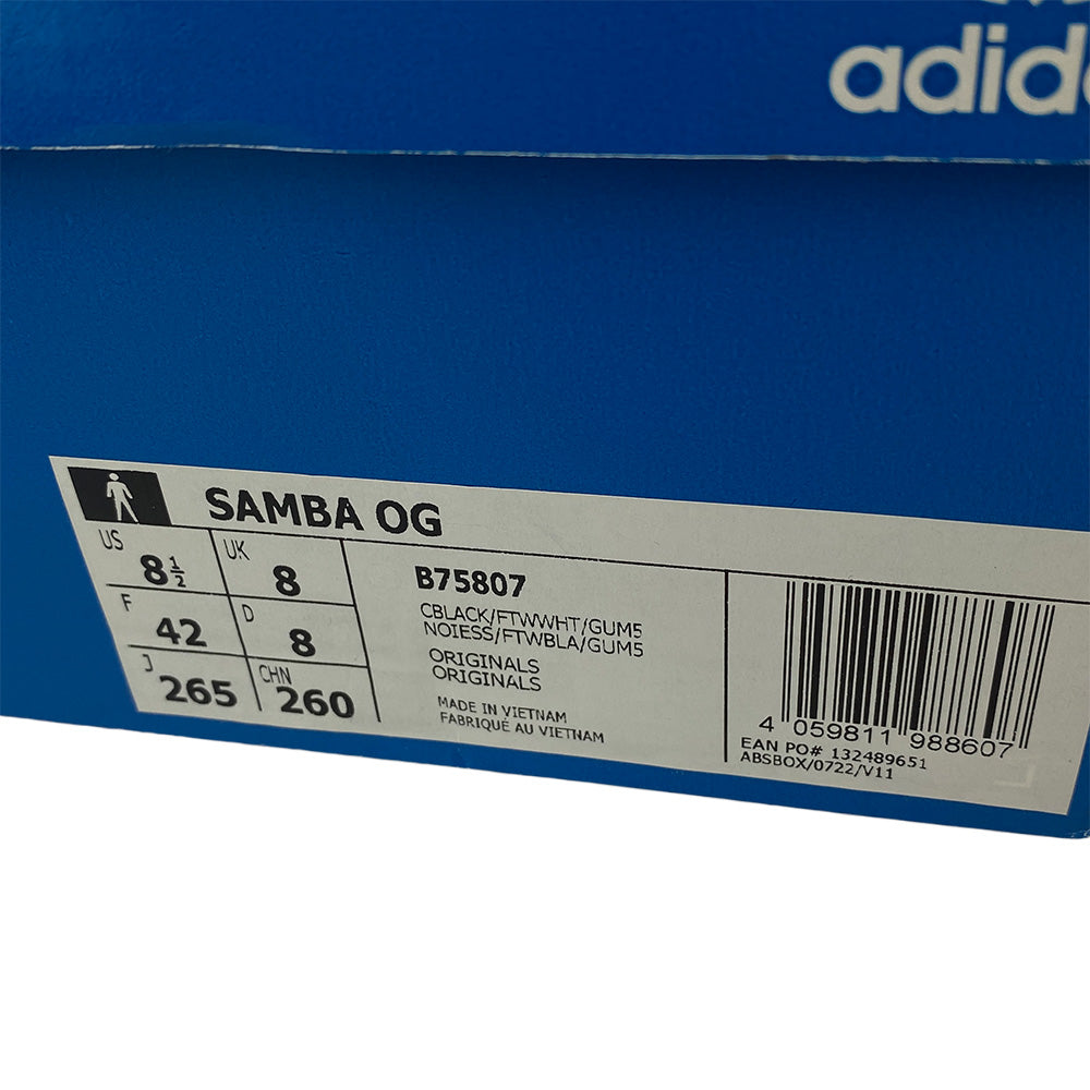 adidas アディダス B75807 Samba OG サンバ スニーカー ブラック系 26.5m【中古】