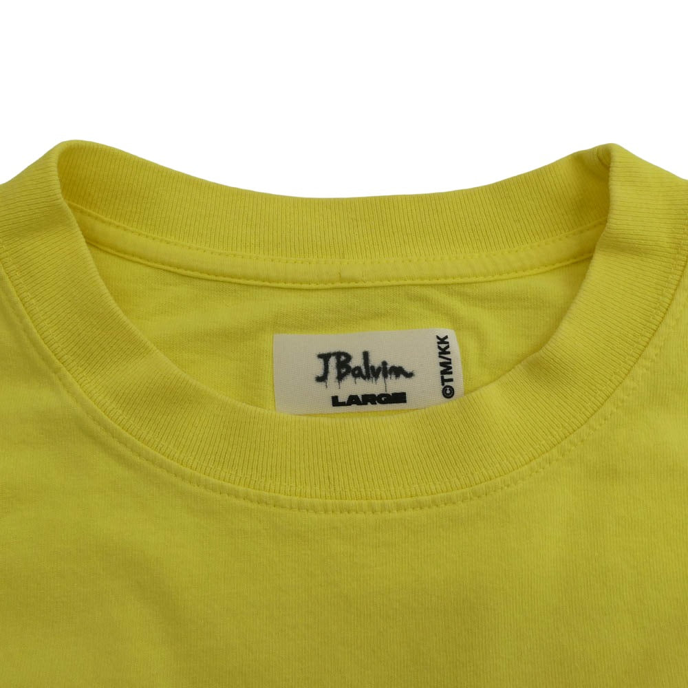 J.バルヴィン × Takashi Murakami 村上隆 Amarillo Spray Print Tee スプレー プリント 半袖 Tシャツ イエロー系 マルチカラー系 L【中古】