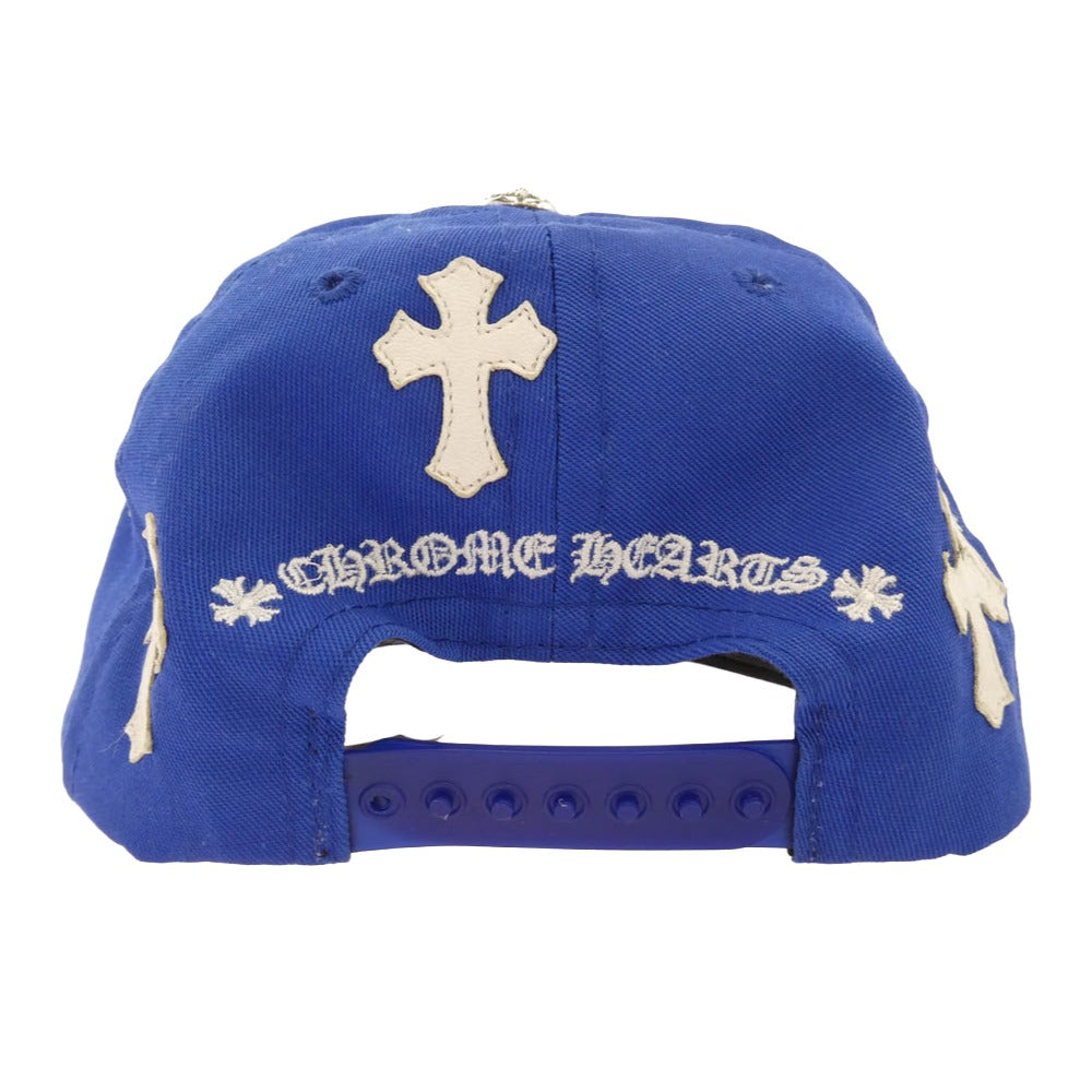 CHROME HEARTS クロムハーツ（原本無） CH HAT クロスパッチ CH刺繍 ベースボール キャップ 帽子 ブルー系【中古】