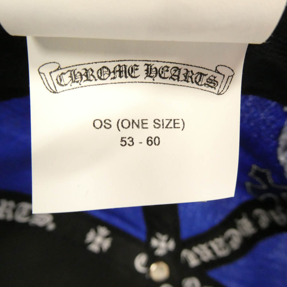 CHROME HEARTS クロムハーツ（原本無） CH HAT クロスパッチ CH刺繍 ベースボール キャップ 帽子 ブルー系【中古】