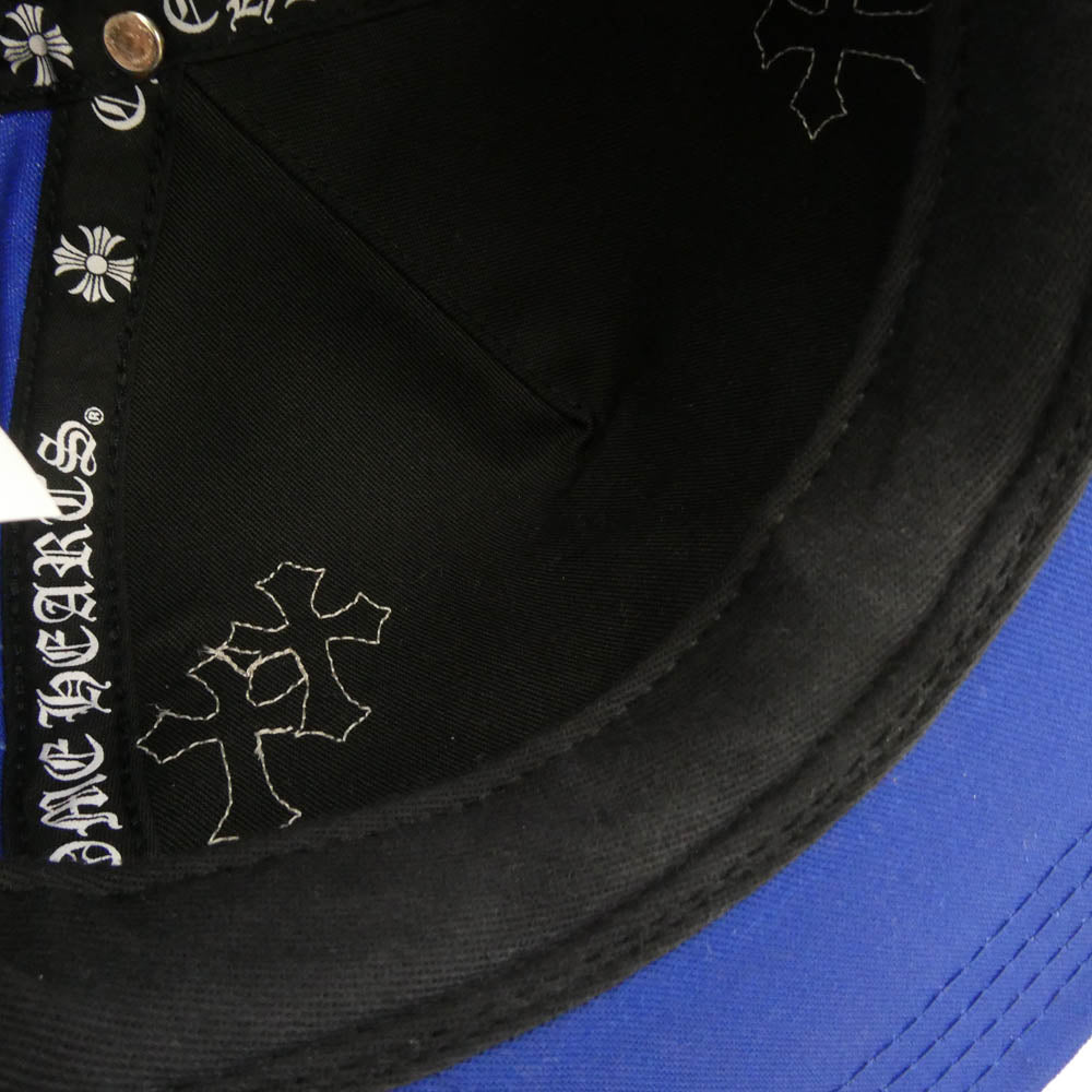 CHROME HEARTS クロムハーツ（原本無） CH HAT クロスパッチ CH刺繍 ベースボール キャップ 帽子 ブルー系【中古】