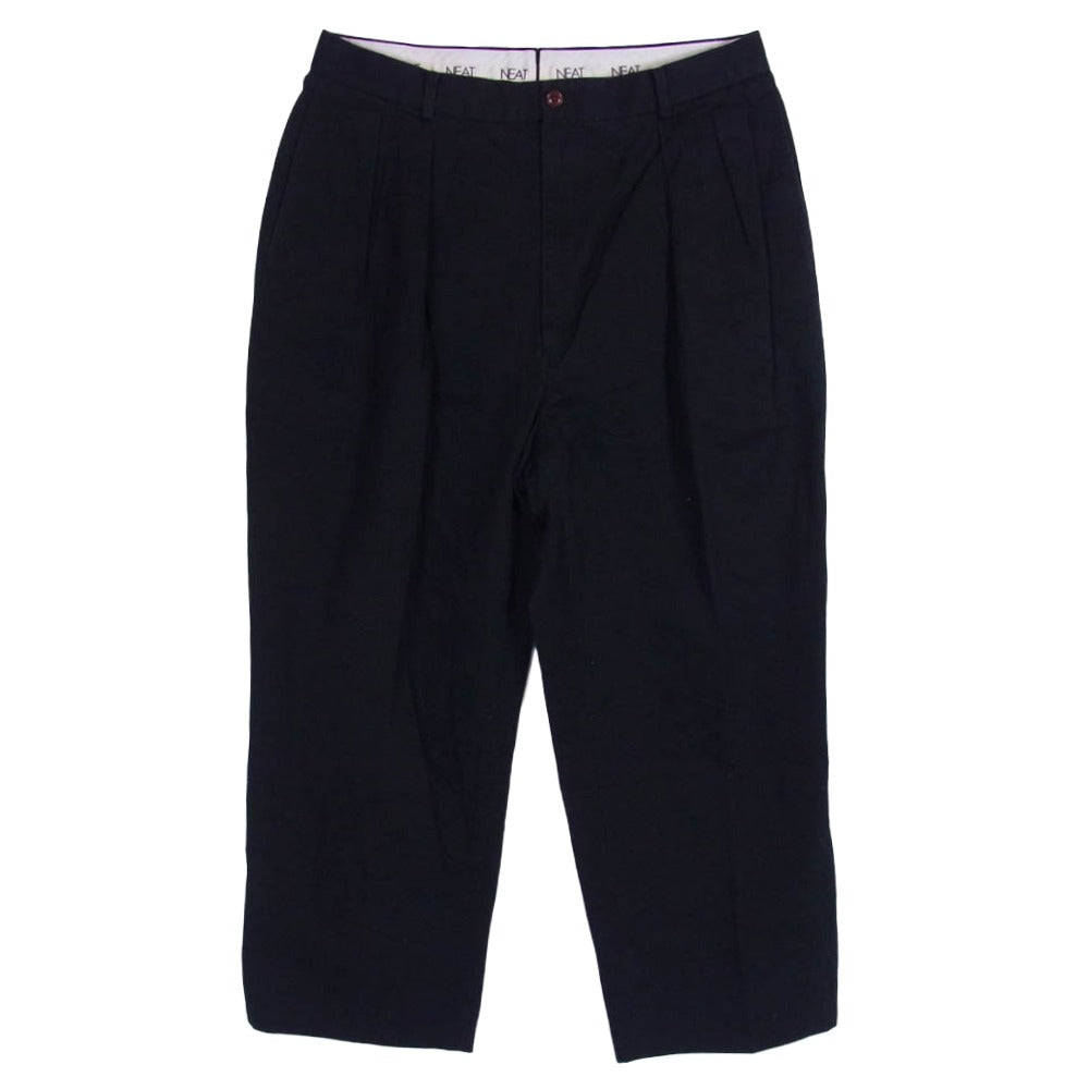 ニート 2タック ワイドパンツ ブラック系 48【中古】
