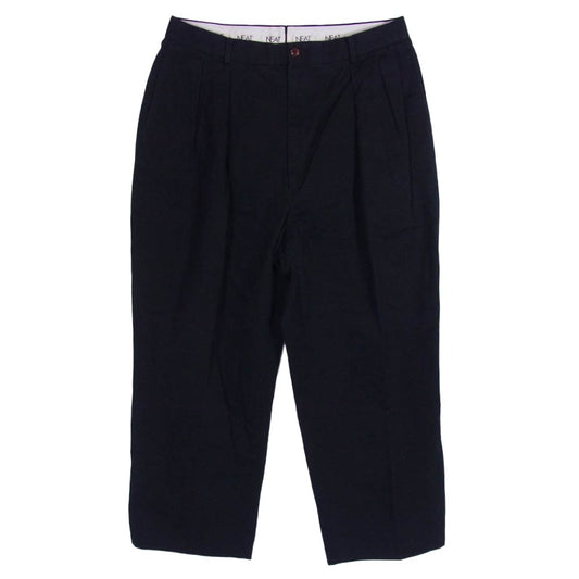 ニート 2タック ワイドパンツ ブラック系 48【中古】