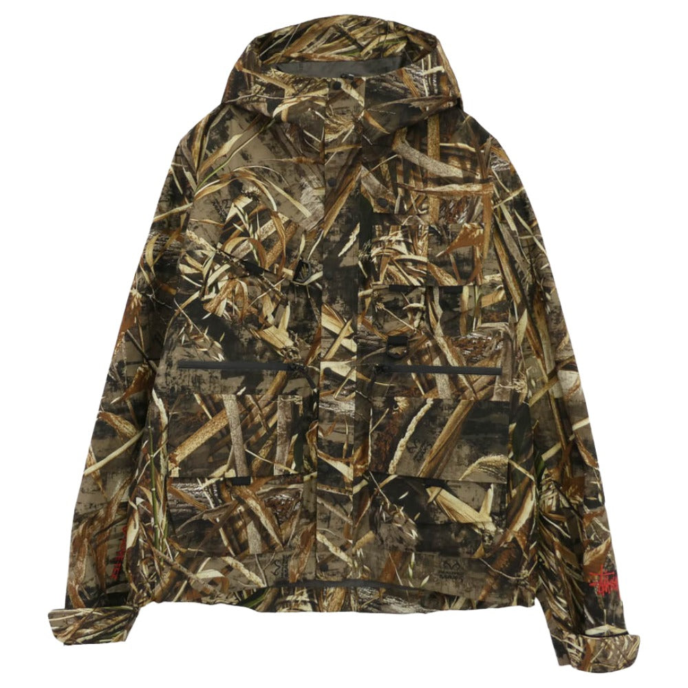 STUSSY ステューシー GORE-TEX WADING SHELL CAMO JACKET ゴアテックス シェル カモフラ マウンテンパーカー ジャケット マルチカラー系 S【中古】