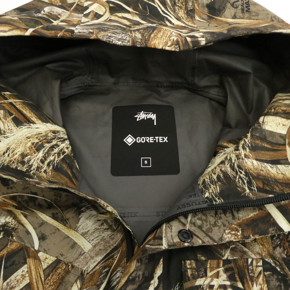STUSSY ステューシー GORE-TEX WADING SHELL CAMO JACKET ゴアテックス シェル カモフラ マウンテンパーカー ジャケット マルチカラー系 S【中古】