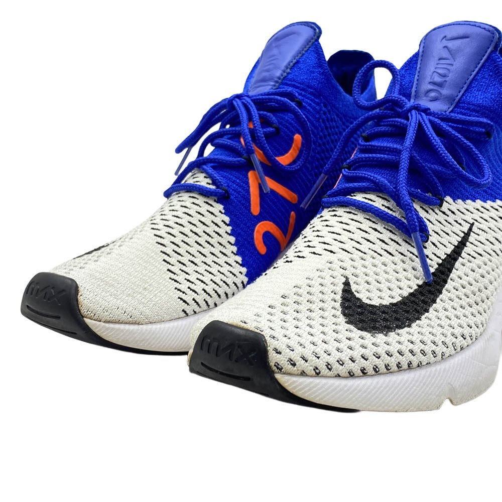 NIKE ナイキ A01023-101 AIR MAX 270 FLYKNIT エアマックス 270 フライニット ローカット ランニング シューズ スニーカー ホワイト系 ブルー系 オレンジ系 25.5cm【中古】