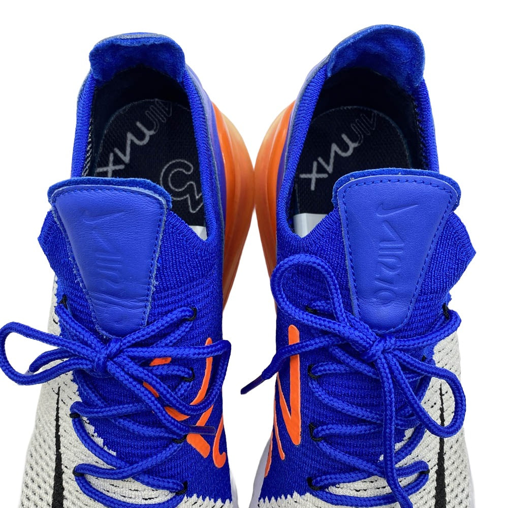 NIKE ナイキ A01023-101 AIR MAX 270 FLYKNIT エアマックス 270 フライニット ローカット ランニング シューズ スニーカー ホワイト系 ブルー系 オレンジ系 25.5cm【中古】