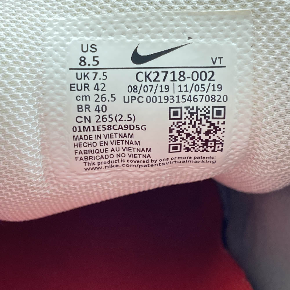 NIKE ナイキ CK2718-002 Air Vapormax 360 Vast Grey White エア ヴェイパーマックス 360 ヴァスト グレー ホワイト ローカット スニーカー ホワイト系 レッド系 26.5cm【中古】